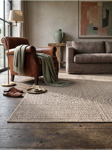 KADIMA DESIGN Teppich flachgewebt Geometrisch flachgewebt pflegeleicht Wohnzimmer in Natur