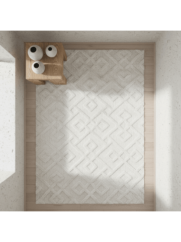 KADIMA DESIGN Teppich 3D Waschbar Geometrisch TALFER Strapazierfähig OEKO-TEX