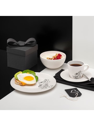 Villeroy & Boch 4-tlg. Frühstücks-Set Manufacture Rock blanc – Mickey Mouse in in weiß