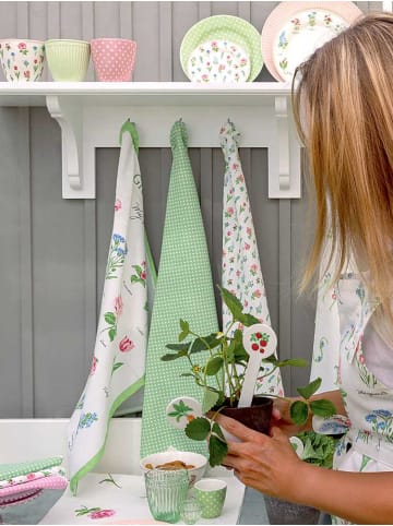 Greengate Teller KLEIN AGNES Weiß mit Blumen 15 cm