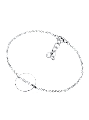 Elli Armband 925 Sterling Silber Hope-Schriftzug in Silber