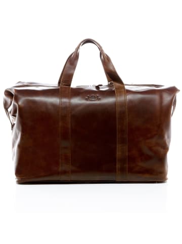 SID & VAIN Leder-Reisetasche echt Leder Weekender groß | Ledertasche braun CHESTER in braun