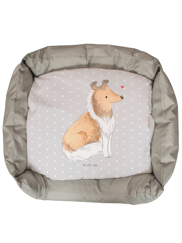 Mr. & Mrs. Panda Hundesofa Langhaar Collie Lebensretter ohne Spruch in Grau Pastell