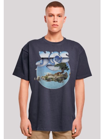 F4NT4STIC Heavy Oversize T-Shirt YES Chrome Island in marineblau