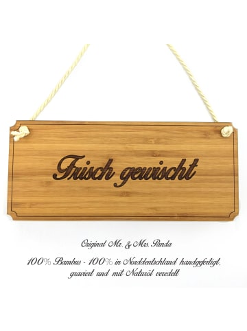 Mr. & Mrs. Panda Türschild Frisch gewischt mit Spruch in Keine Angabe