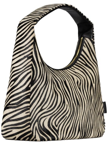 Jost Handtasche Furry Zebra Hobo Bag L in Zebra