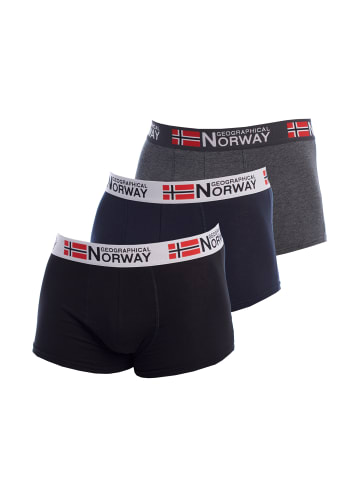 Geographical Norway 3er-Set: Boxershorts in Multicolored
