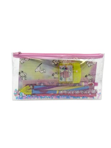 Snoopy Schreibwaren Set mit Federmäppchen Lineal Radiergummi und Stift