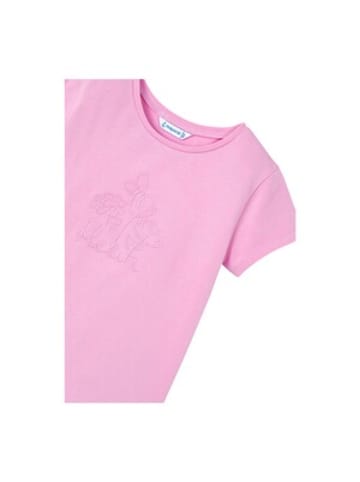 Mayoral T-Shirt Blumen Glitzer in Rosa