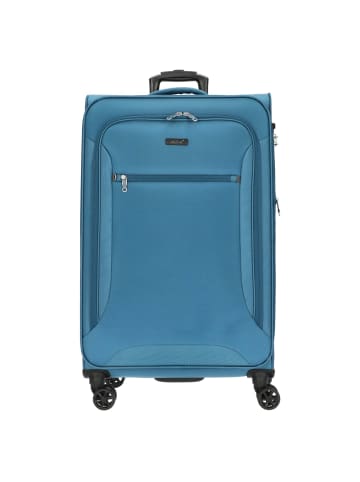D&N Travel Line 6404 - 4-Rollen-Trolley L 78 cm (blau) in petrol