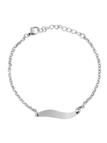 Adeliás Damen Armband aus Edelstahl 18 cm in silber