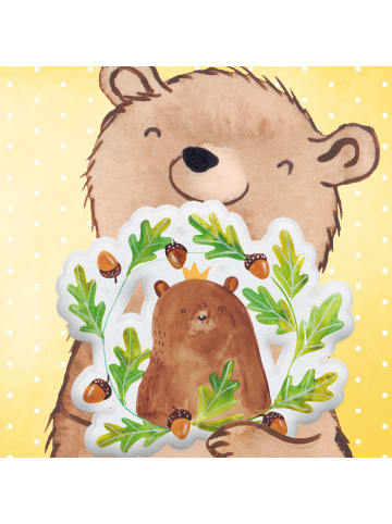 Mr. & Mrs. Panda Plüschkissen Bär König ohne Spruch in Weiß