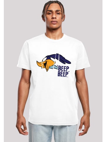 F4NT4STIC T-Shirt 'Looney Tunes Roadrunner Beep Beep' in weiß