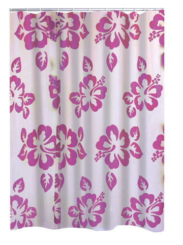 RIDDER Duschvorhang Folie Flowerpower Semitransparent-rosa 180x200 cm rose