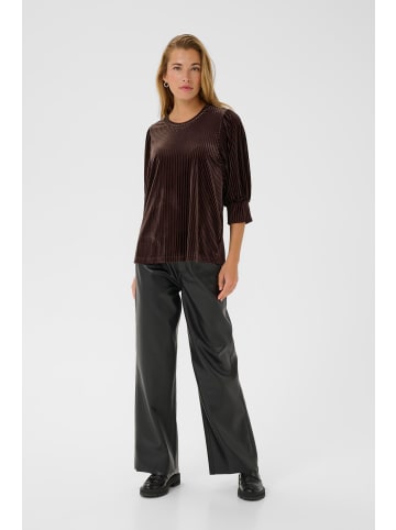 Kaffe Langarm-Bluse KAcaca Loose fit in Black Coffee