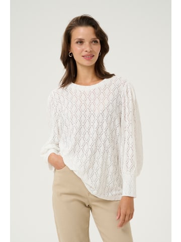 Kaffe Langarm-Bluse KAtio in Chalk