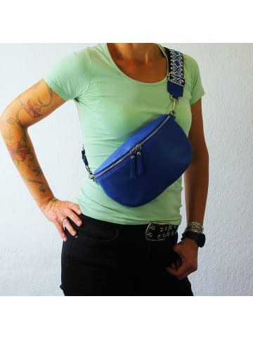 Florence Leder Gürteltasche Florence Tasche blau, mehrfarbig ca. 25cm