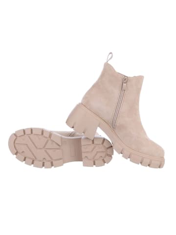 Ital-Design Stiefelette in Beige