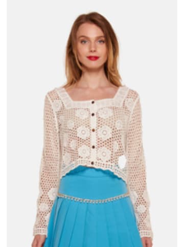 TOOCHE Strickjacke "Crochet" in Weiß