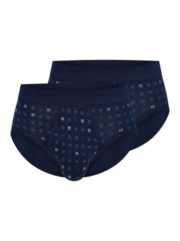 Schiesser Sportslip Cotton Essentials Feinripp in Navy