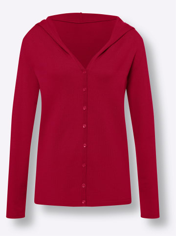 Heine Kapuzenstrickjacke in rot