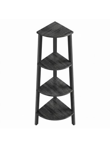 VASAGLE Eckregal Barnet in Anthrazitgrau-Mattschwarz - (B)33.4 x (H)125 x (T)33.4 cm