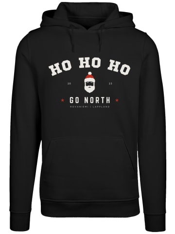 F4NT4STIC Hoodie Ho Ho Ho Santa Claus Weihnachten in schwarz