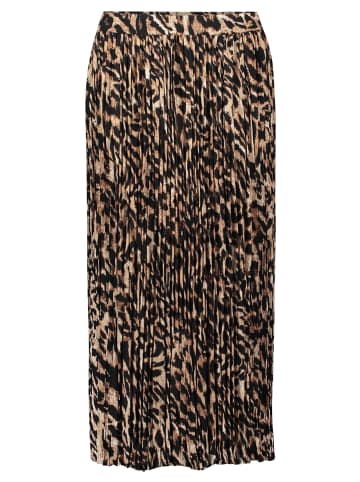 Betty Barclay Plisseerock mit Gummizug in Schwarz/Beige