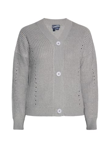 DreiMaster Damen Strickjacke in Grau Melange