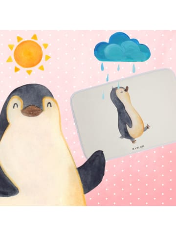 Mr. & Mrs. Panda Duschvorleger Pinguin mHerzieren ohne Spruch in Weiß
