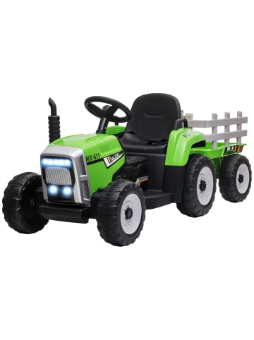 HOMCOM 12V Kinder Aufsitztraktor 3-6 Jahre Grün