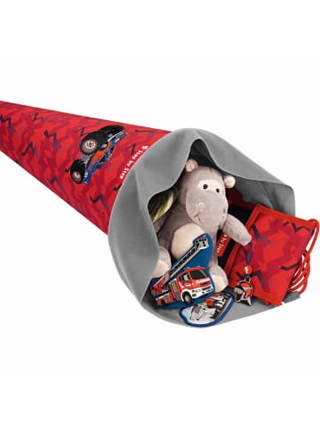 Step by Step Schultüte Monster Truck Rocky in rot