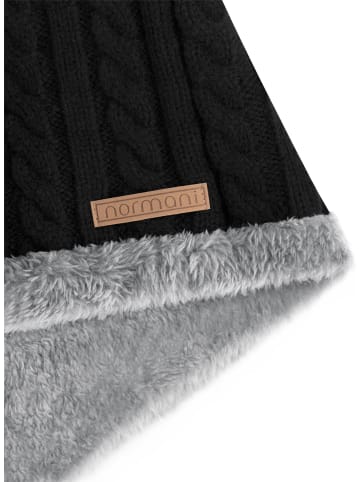 normani Winter-Fellschal Kebili in Schwarz/Grau