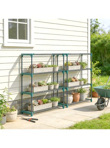 Outsunny Pflanzenständer,90L x 28B x 104H cm,Dunkelgrün
