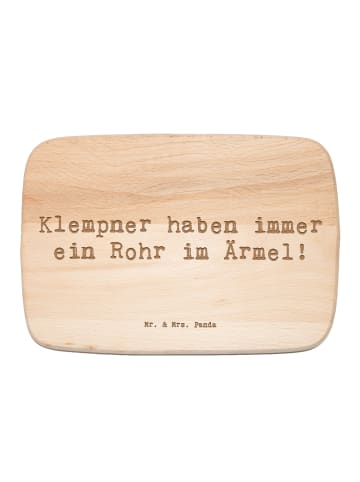 Mr. & Mrs. Panda Küchenbrett Spruch Klempner Helden mit Spruch in Transparent