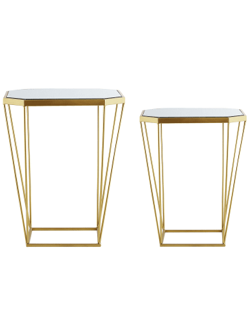 Beliani 2er-Set Couchtisch SIERRA in Gold