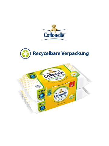 Cottonelle Feuchtes Toilettenpapier Kamille & Aloe Vera Duo-Pack 6 x 84 Stk