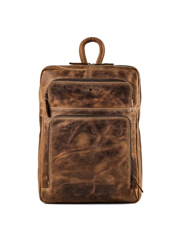 Greenburry Vintage Daypack Leder 44 cm Laptopfach braun