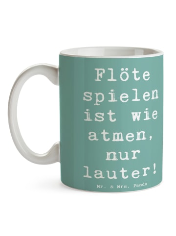 Mr. & Mrs. Panda Tasse Spruch Flöte Atem mit Spruch in Meeresbrise