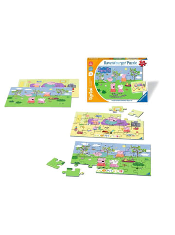 Ravensburger Beschäftigungsspiel Puzzle 24 Teile tiptoi® Puzzle für kleine Entdecker: Peppa Pig - 2x24 Teile Ab 4 Jahre in bunt