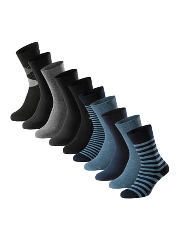 Schiesser Socken Bluebird in Schwarz / blau / grau