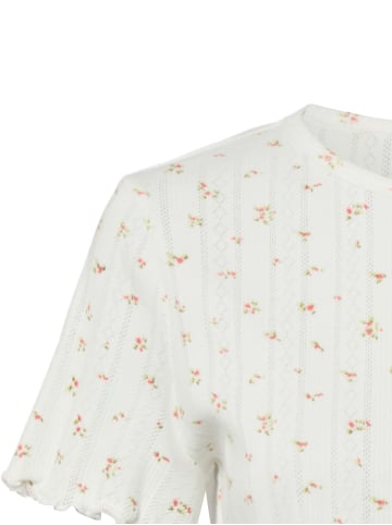 Marie Lund Schlafshirt in weiß rosa - 0001