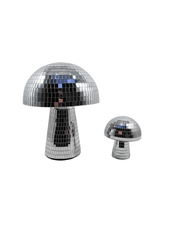 relaxdays 2 x Disco Pilz in Silber