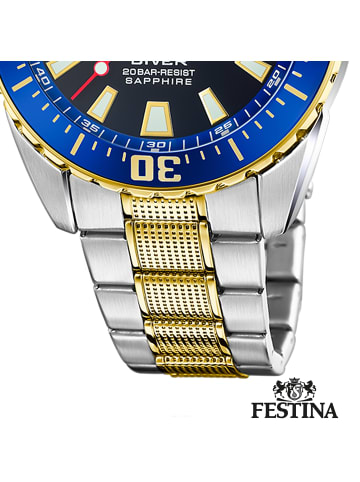 Festina Analog-Armbanduhr Festina The Originals silber, gold groß (ca. 41mm)