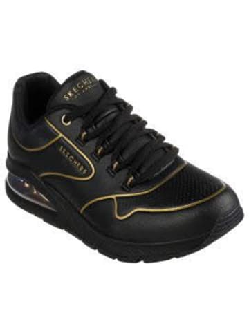 Damen- Schnürschuhe UNO 2 - GOLDEN TRIM in Schwarz