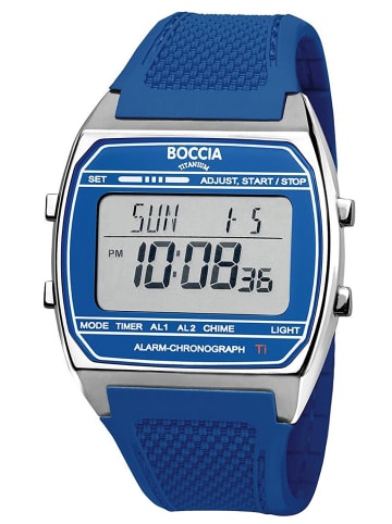 Boccia Digitaluhr in Unisexgröße Titan Blau