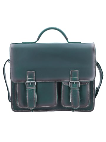 Greenburry Aktentasche Leder 39 cm dark green