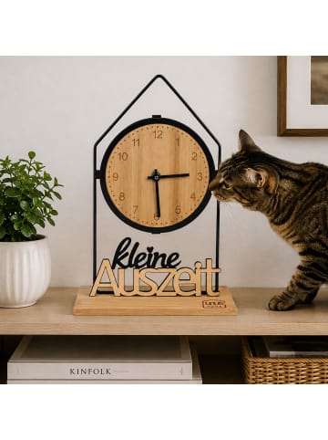 UNUS UNUS® Tischuhr Quarzwerk "Kleine Auszeit" in Braun