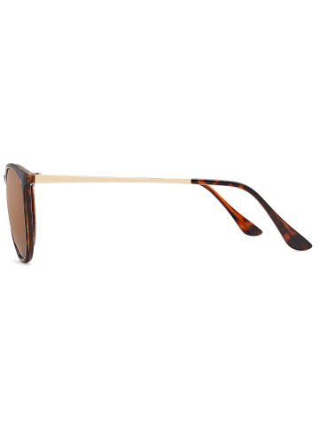 styleBREAKER Sonnenbrille in Braun Demi / Braun