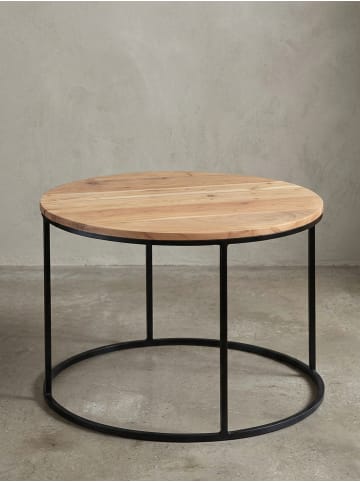 KADIMA DESIGN Couchtisch 60x43x60 cm Massivholz / Metall Sofatisch, Design